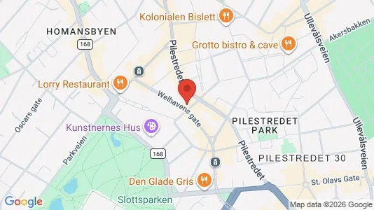 Rooms for rent i Oslo Frogner - kort over placeringen