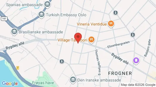 Apartments for rent i Oslo Frogner - kort over placeringen