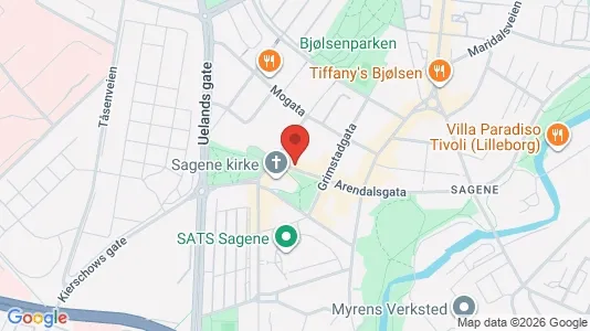 Rooms for rent i Oslo Sagene - kort over placeringen