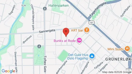 Rooms for rent i Oslo Grünerløkka - kort over placeringen