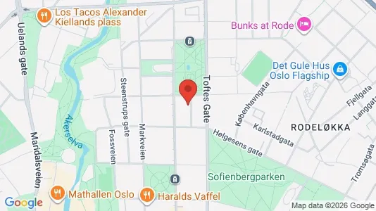 Rooms for rent i Oslo Grünerløkka - kort over placeringen