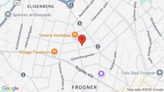 Apartments for rent i Oslo Frogner - kort over placeringen