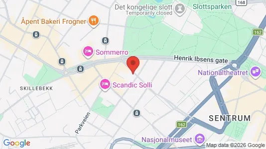 Rooms for rent i Oslo Frogner - kort over placeringen