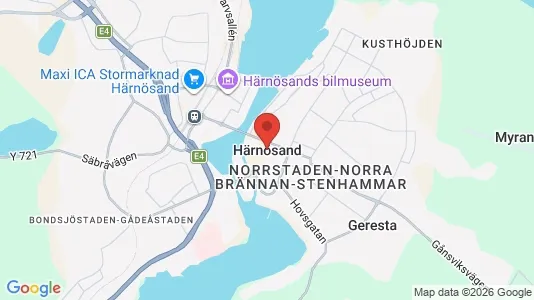 Apartments for rent i Härnösand - kort over placeringen