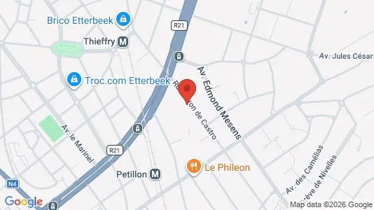 Apartments for rent i Brussels Etterbeek - kort over placeringen