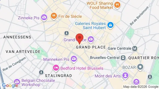 Apartments for rent i Stad Brussel - kort over placeringen