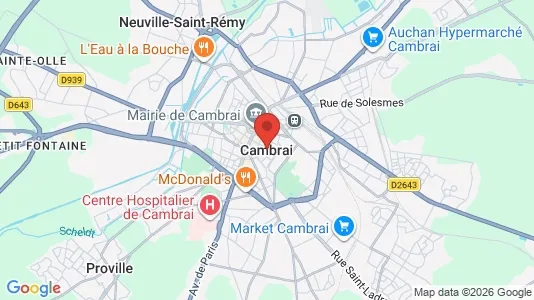 Apartments for rent i Cambrai - kort over placeringen