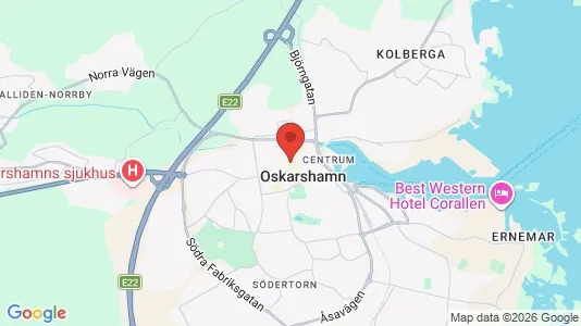 Rooms for rent i Oskarshamn - kort over placeringen
