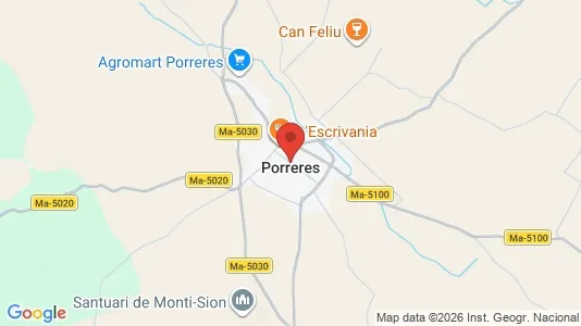 Apartments for rent i Porreres - kort over placeringen