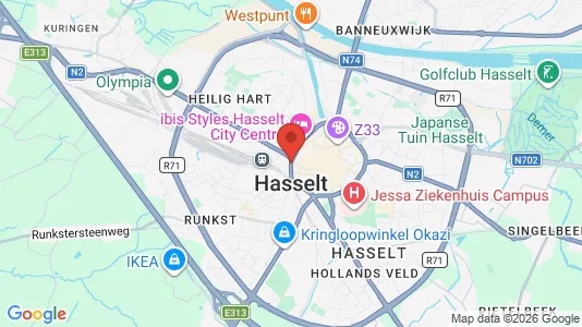 Houses for rent i Hasselt - kort over placeringen