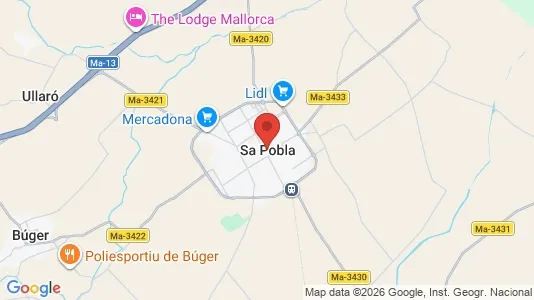 Houses for rent i Sa Pobla - kort over placeringen