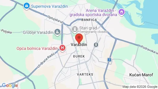 Houses for rent i Varaždin - kort over placeringen