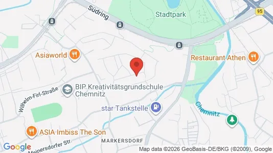 Apartments for rent i Chemnitz - kort over placeringen