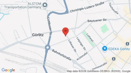 Apartments for rent i Görlitz - kort over placeringen