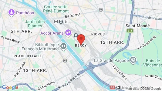 Rooms for rent i Paris 12ème arrondissement - Bercy - kort over placeringen
