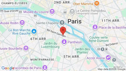 Apartments for rent i Paris 5ème arrondissement - Latin Quarter - kort over placeringen