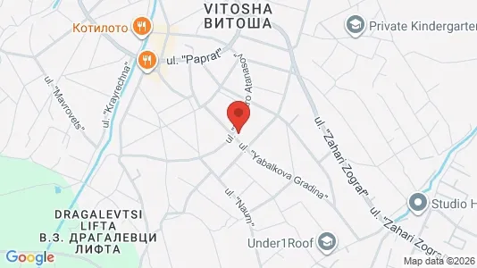 Apartments for rent i Sofia Lozenets - kort over placeringen