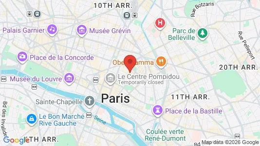 Rooms for rent i Paris 3ème arrondissement - Marais - kort over placeringen