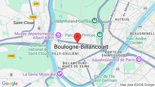 Rooms for rent i Boulogne-Billancourt - kort over placeringen