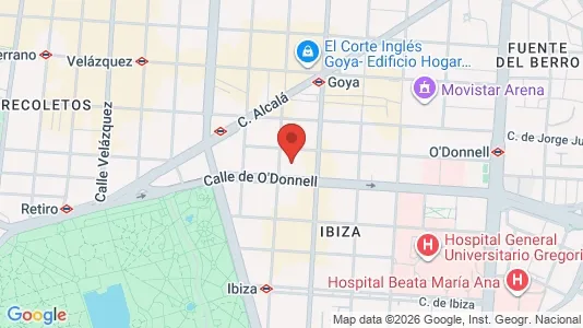 Apartments for rent i Madrid Retiro - kort over placeringen