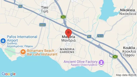 Apartments for rent i Mandria Pafou - kort over placeringen
