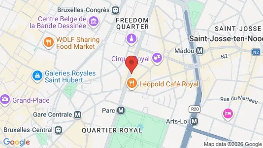 Apartments for rent i Stad Brussel - kort over placeringen