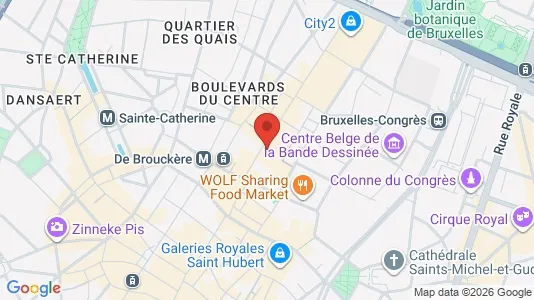 Apartments for rent i Stad Brussel - kort over placeringen