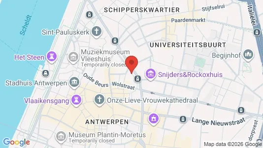 Apartments for rent i Stad Antwerp - kort over placeringen