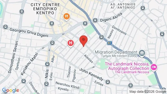 Apartments for rent i Nicosia Lefkosia - kort over placeringen