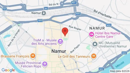 Apartments for rent i Namen - kort over placeringen
