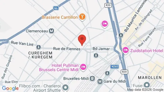 Apartments for rent i Brussels Anderlecht - kort over placeringen