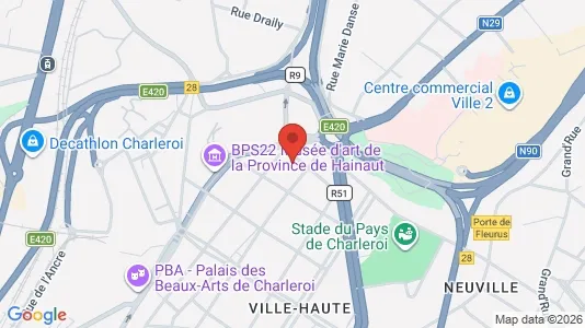 Apartments for rent i Charleroi - kort over placeringen