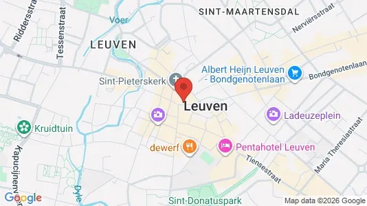 Apartments for rent i Leuven - kort over placeringen
