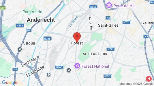 Apartments for rent i Brussels Vorst - kort over placeringen