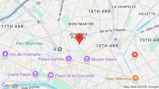 Rooms for rent i Paris 9ème arrondissement - kort over placeringen