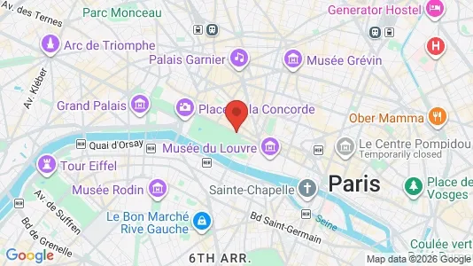 Rooms for rent i Paris 1er arrondissement - kort over placeringen