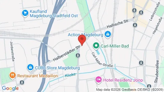 Apartments for rent i Magdeburg - kort over placeringen