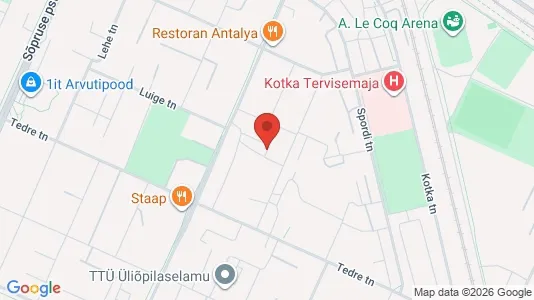 Apartments for rent i Tallinn Kristiine - kort over placeringen