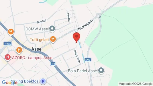 Apartments for rent i Asse - kort over placeringen