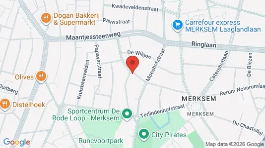 Apartments for rent i Antwerp Merksem - kort over placeringen