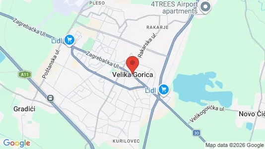 Apartments for rent i Velika Gorica - kort over placeringen