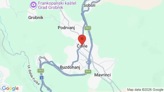 Apartments for rent i Čavle - kort over placeringen
