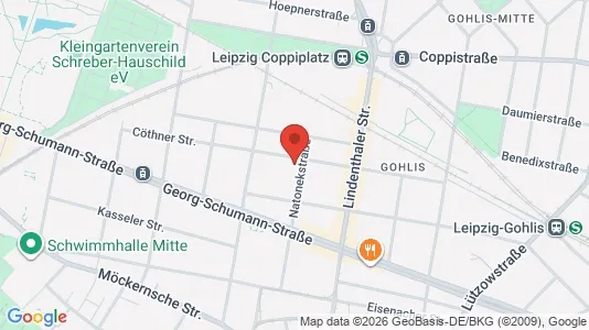 Rooms for rent i Leipzig - kort over placeringen