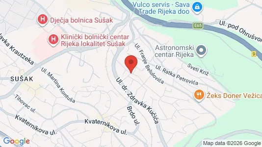 Apartments for rent i Rijeka - kort over placeringen