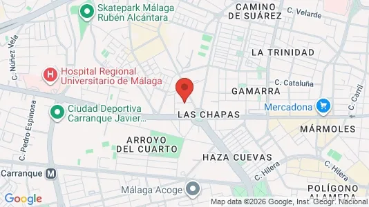 Apartments for rent i Málaga - kort over placeringen