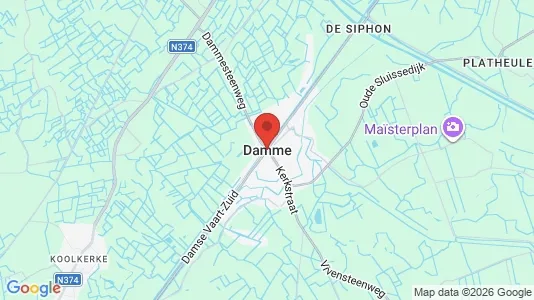 Houses for rent i Damme - kort over placeringen