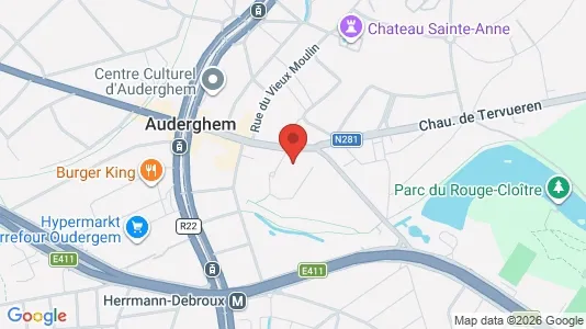 Apartments for rent i Brussels Oudergem - kort over placeringen