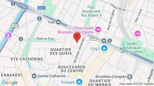 Apartments for rent i Stad Brussel - kort over placeringen