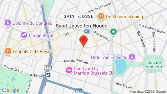 Apartments for rent i Brussels Sint-Joost-ten-Node - kort over placeringen