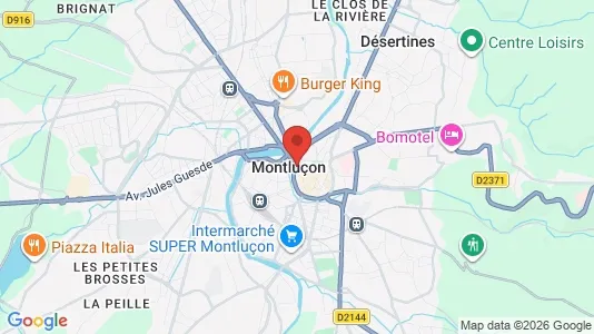 Houses for rent i Montluçon - kort over placeringen
